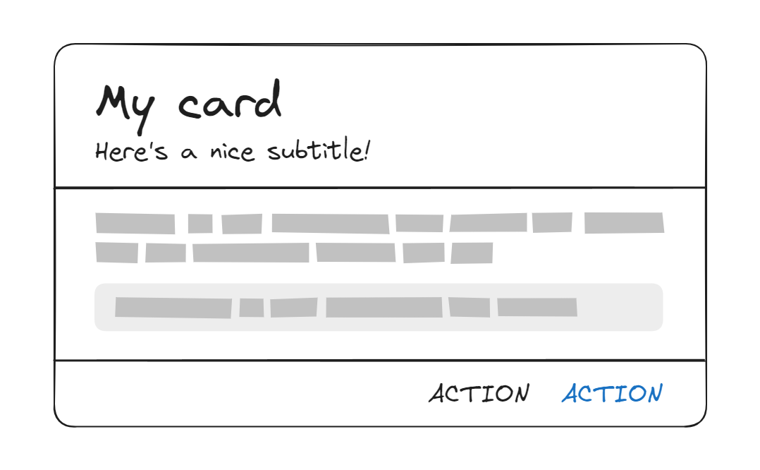 An example of a typical card component layout