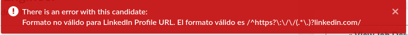Error message Error message