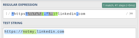 Matching a subdomain Matching a subdomain
